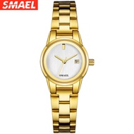 Smael SMER business women's watch fashion simple steel belt quartz watch waterproof calendar women's