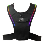 LED Chest Bag Phone Holder - Hidden Pocket Festival Bag - Festival Outfit & Rave Accessory for Men,