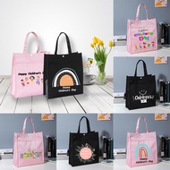 Children's Day Printing Waterproof Oxford Cloth Lunch Box Large Capacity Tote Bag School Bag Shopping Bag Learning Bag Children's Day Gift