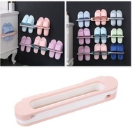 Saveliving Multifunctional 3 In 1 Bathroom Slippers Storage Rack Wall-Mounted Foldable Shoe Rack Sli