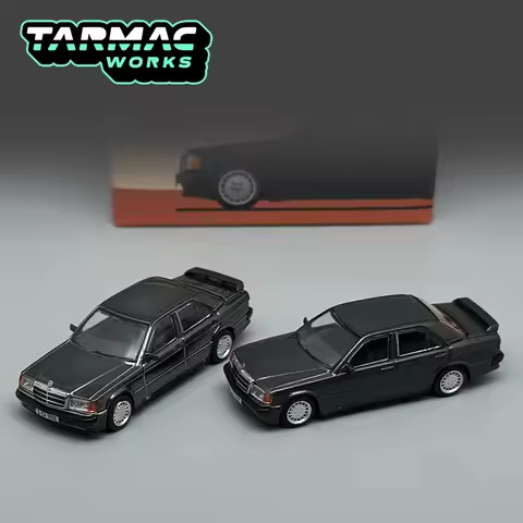 Tarmac Works 1:64 TW Mercedes-Benz 190E 2.3-16 Blue-Black metallic Chase alloy car model