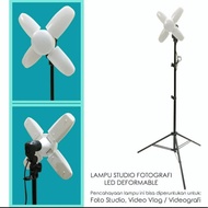 LED folding fan light foureyes deformable led 60w e27 bright white studio display photo youtube ligh