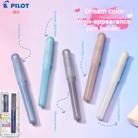 Pilot Kakuno Fountain Pen,Limited Edition Madoromi White (F/M Nib) for Students, Calligraphy& Daily 