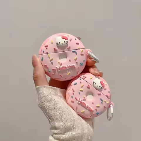 Donuts Kitty Silicone Case For Apple AirPods Pro 2 Cartoon Earphone Case For AirPods 1 2 3 Pro2 Soft