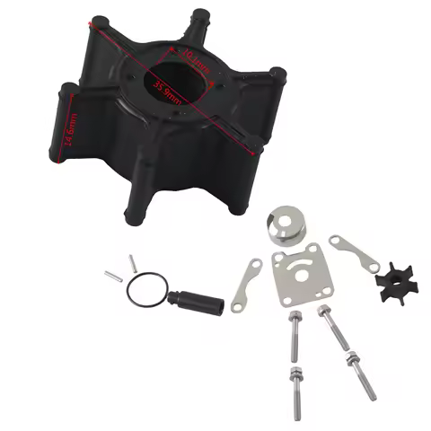 Water Pump Impeller Repair Kit 6L5-W0078-00 for Yamaha 3A Malta 2 Stroke 3HP Outboard Motor Complete
