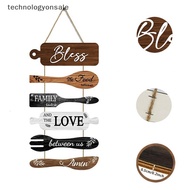 [Tech] Bless The Food Before Us Farmhouse Wall Decor Collage Wall Art Wooden Rustic 6pcs Roped Sign 