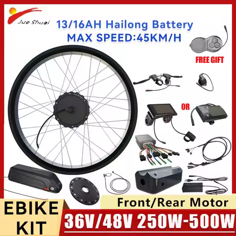 20AH Hailong Battery Rear Brushless Hub Motor Wheel Electric Bike Conversion Kit with 1500W/2000W Eb