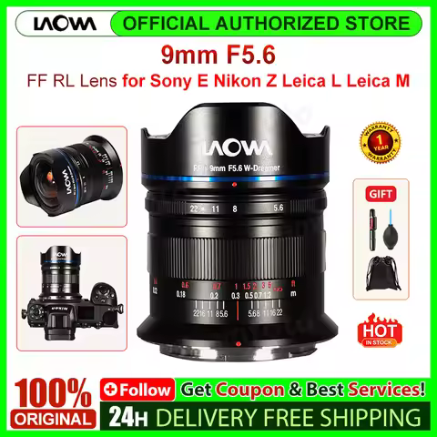 Venus Optics Laowa 9mm f/5.6 FF RL Camera Lens MF for Nikon Z for Sony E for Leica L for Leica M Bla