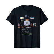 เสื้อยืดผ้าฝ้ายพิมพ์ลาย เสื้อยืดพิมพ์ลาย Python Programmer Eat Code เสื้อยืดสําหรับผู้ชาย2022 S~5XL