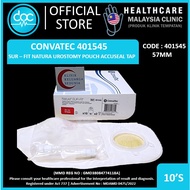 401545 - Convatec SurFit 57mm 10's Natura Urostomy Pouch with Accuseal Tap, Standard Transparent Sur