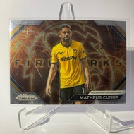 Football Card MATHEUS CUNHA Wolverhamton FIREWORKS PANINI PRIZM 2023
