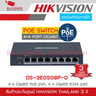 HIKVISION DS-3E0508P-O สวิตซ์ 4 × Gigabit PoE port 4 × Gigabit RJ45 port BY BILLIONAIRE SECURETECH