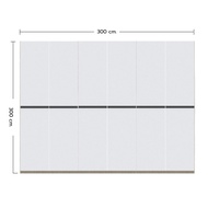 SB Design Square SB FURNITURE ตู้เสื้อผ้า ขนาด 300 ซม. รุ่น Wardrobe PlusสีRio Brown ตัดสีขาว