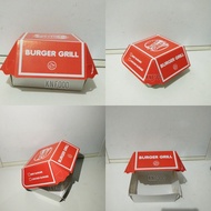 MERAH Large Red Burger Box - Large Burger Packaging 1 pack