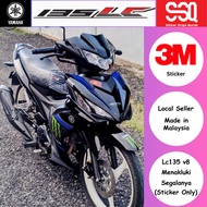 High Quality AAA Premium Sticker Stripe Yamaha Lc135 v8 fi Monster Energy Body Set Coverset Bodyset 3M Vietnam Style