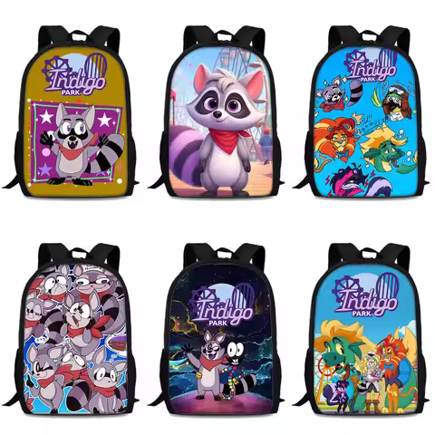 44CM Indigo Park Backpack Rambley Indigo Park Schoolbag Fings Macaws Mollys Bird Leon Mochila Comput