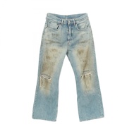 [Used, Grade A] Acne Studios Penicillin distressed denim pants, blue cotton denim pants, women's.