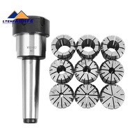 10Pcs ER32 Spring Collets Set 2/4/6/8/10/12/16/18/20mm + MT3  ER32 Collet Chuck Morse Taper Holder