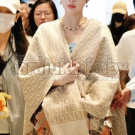 Fendi 羊毛和羊絨混紡斗篷 (140 x 140cm) 頸巾 披肩 圍巾 頸鏈 絲巾 Shawl Scarf (By. HARAJUKU_BABY) harajuku baby