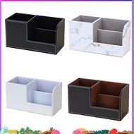 Leather Desk Organizer,Office Supplies Holder Desktop Stationery Storage Box for Business Card, Pen,
