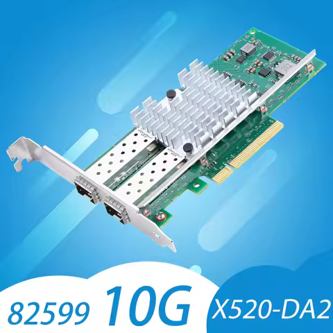 Intel X520-DA2 10Gb SFP+ PCI-E Network Card NIC, with Intel 82599ES Chip, Dual SFP+ Port, PCI Expres