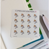 COMELS Travel Daily Chores Sticker Sheet for Planner Bullet Journals Journaling Diary