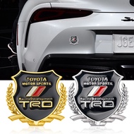 2pcs 3D Metal Sticker Toyota TRD logo car window Emblem Badge stickers Rush Wigo Vios Innova Avanza 
