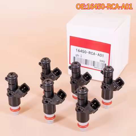 High quality New For 6pcs 16450-RCA-A01 Fuel Injector For 12-15 Honda Civic 1.8L 1.5L FOR Odyssey 3.