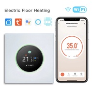 BSEED WiFi Touch Screen Electric Floor Heating Water Boiler Room Thermostat Controller Rotary Button
