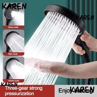 KAREN Large Panel Shower Head, Adjustable High Pressure Water-saving Sprinkler, Useful 3 Modes Handheld Multi-function Shower Sprayer Bathroom Accessories