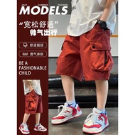 96% Boys Overalls Shorts Medium Large Children's Clothing Cool Light Boys Middle Pants Casual Five-p