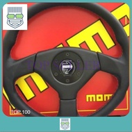 Momo Evo 3 Steering Wheel 14 inch (350MM) Leather With Red Line steering kereta