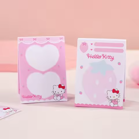 Genuine Sanrio Long Strip Strawberry Sticky Notes Cartoon Hello Kitty Student Stationery Supplies Ho