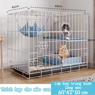 Lồng Thú Cưng Có Thể Gập Lại Lồng Mèo Lớn Dễ Dàng Lắp Ráp 3/4 Lớp Lồng Mèo Lồng Thỏ Lồng Động Vật Lớ