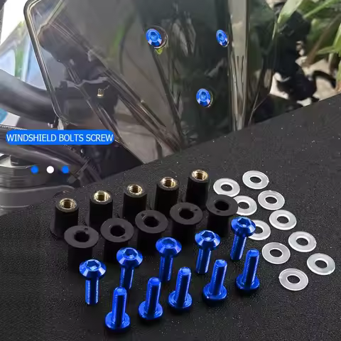 5mm 10PCS Windscreen Windshield Wind Deflectors Bolts Screw Kit For Suzuki BURGMAN 650 400 125 200 A