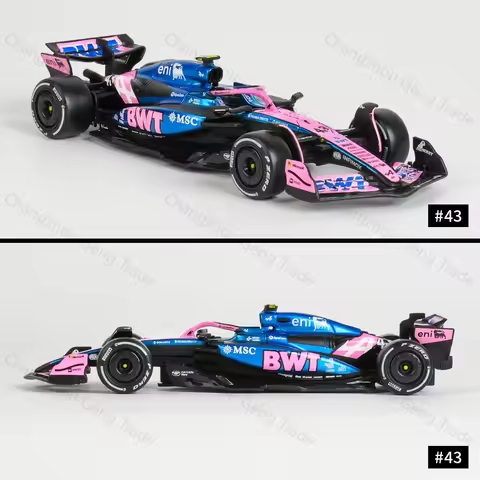 Bburago 1:43 BWT Alpine A525 2025 Bahrain GP #1 #11 F1 Racing Formula Car Static Simulation Diecast 
