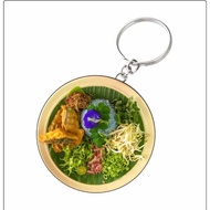 Nasi kerabu berulam 2d keychain