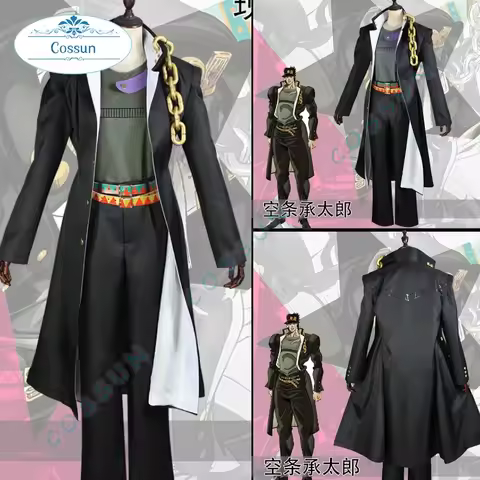 Animation JoJo's Bizarre Adventure Kujo Jotaro Cosplay Costume Halloween outfits Women Men Clothing 