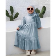 Arsyila Kids Shimmer Dress Anak Kekinian Free Hijab Usia 5-8