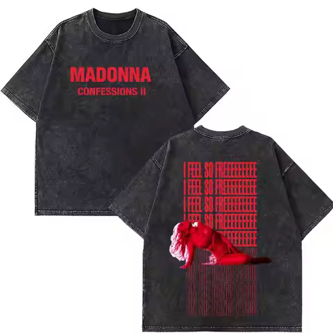 Madonna CONFESSIONS II Album Tour 2026 Print TShirt Men Women Fashion Harajuku T-shirt Casual Cotton