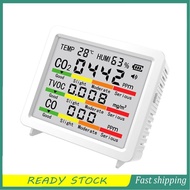 etto-MY Mingzhe 5 in 1 CO2 TVOC CO Monitor with Temperature Humidity Sensor Portable Indoor Outdoor 