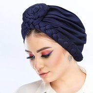 New Style Indian Multicolor Braids Headscarf Hat Fashion Round Cake Side Braids Ladies Head Cap Ethn