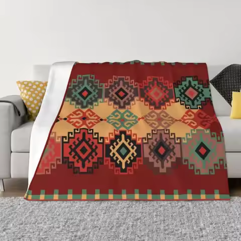 Navajo Pattern Tribal Ethnic Blankets Flannel Sprint Vintage Bohemian Turkish Kilim Throw Blanket fo