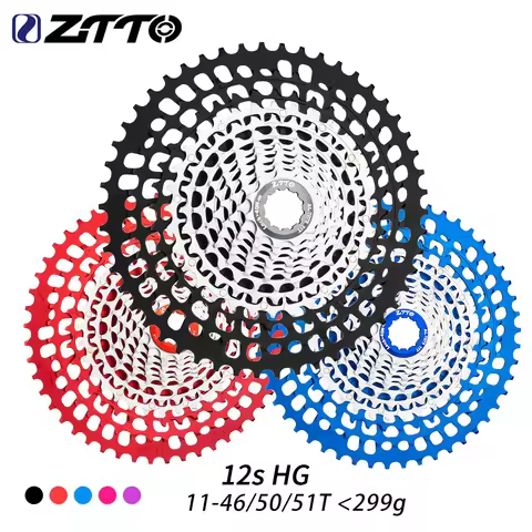 ZTTO SLR3 12s MTB CNC Cassette 11-46T 11-50T 11-51T HG 12speed Spokets Super Light Weight Less than 