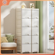 IKEA 5Tier Slim Plastic Drawer Cabinet Storage Drawer Almari Baju Untuk Tudung Rak Baju Bertutup 夹缝柜