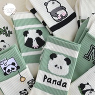ʕ•́ᴥ•̀ʔっ ️ Panda ️ B163 * Panda Cartoon Mid-tube Cute Cotton Women Adult Socks Socks Women Cute Sock