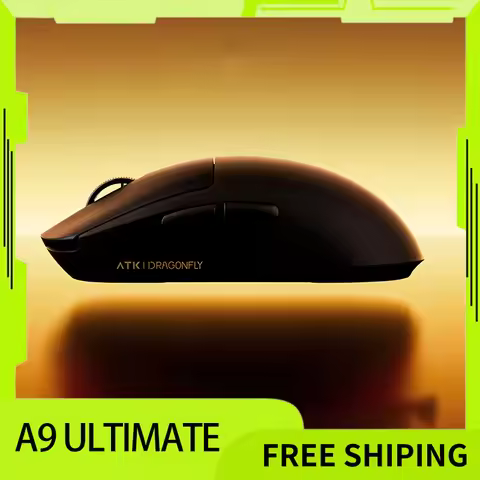 New Atk A9 Ultimate Wireless Gaming Mouse A9 ultra Max Tri Mode Mouse Paw3950ultra New Nano Coating 