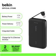 Belkin BPB021fq BoostCharge Power Bank 10K with Integrated Cable (phone,ipad,USB-C device)