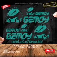 Cutting Stiker Panda Gemoy Set Variasi Sticker Lucu Bodi Motor Helm Kaca Mobil