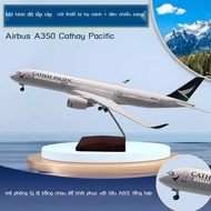 Model A350 Cathay Pacific B747 simulation assembly airplane model custom decorative gift with v whee